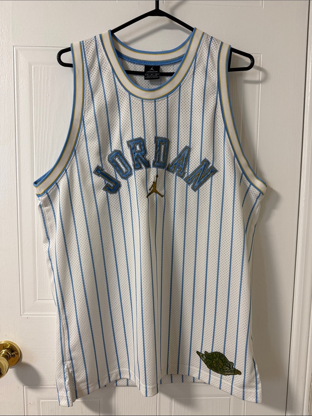 Vintage Jordan White Pinstripe Carmelo Jersey